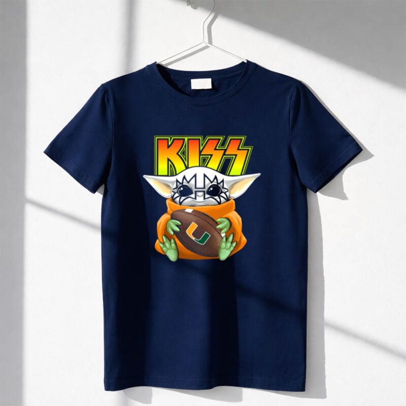 KISS Miami Hurricanes Tommy Thayer Football Baby Yoda 1 T Shirt