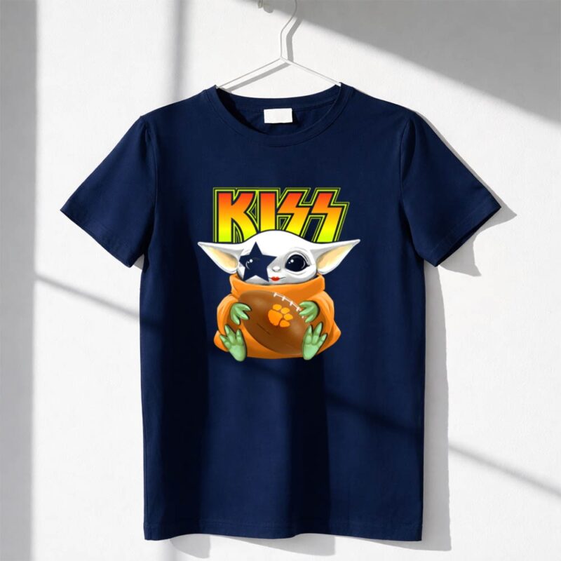 KISS Star Child and Clemson Tigers Football Baby Yoda 1 T Shirt