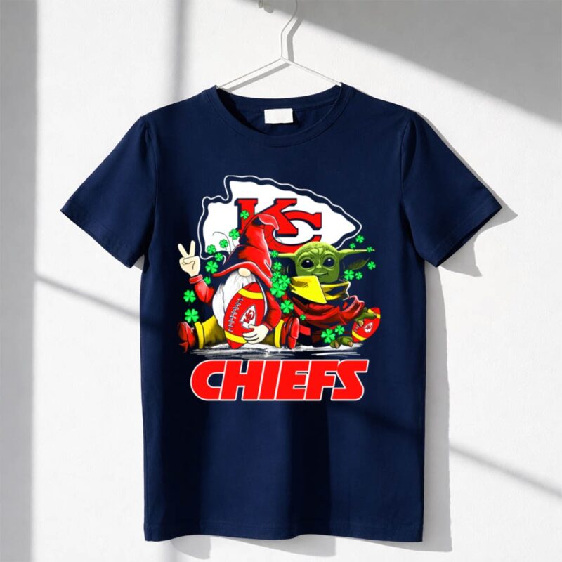Kansas City Chiefs Leprechauns Gnomes Baby Yoda Hug 1 T Shirt