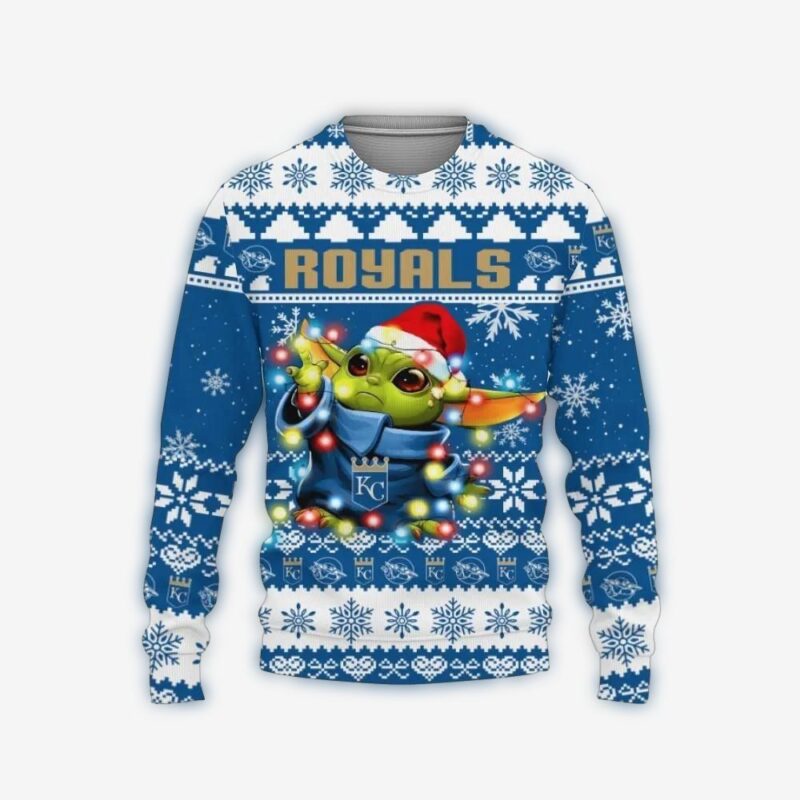 Kansas City Royals Baby Yoda Star Wars Ugly Christmas Sweater 1.jpg