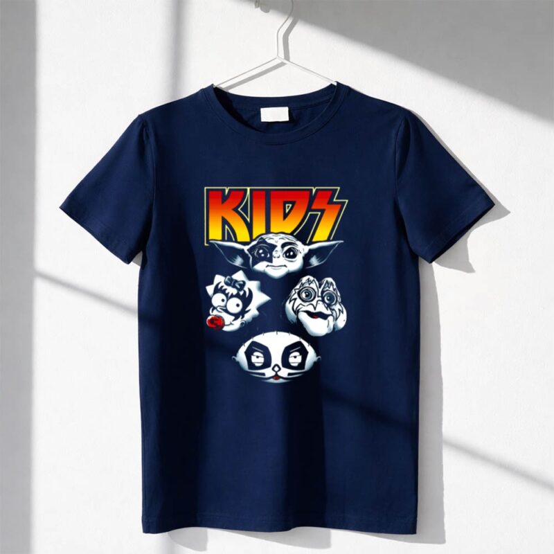 Kids Camiseta de Grupo Kiss Divertida Yoda Star Wars 1 T Shirt