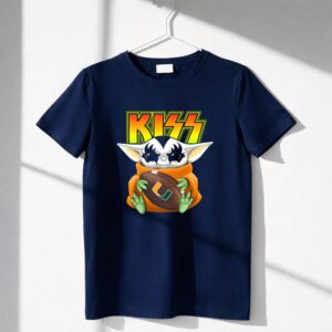 Kiss Baby Yoda Miami Hurricanes Football Shirt