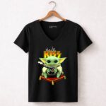 Kiss-DH-35-Baby-Yoda-with-Guitar-and-Band-Members-5-Womens-V-Neck