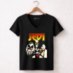 Kiss-Jedi-Chewbacca-Yoda-and-C-3PO-Star-Wars-5-Womens-V-Neck