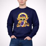 LSU Tigers Halloween Pumpkin Baby Yoda Hug Football 3 Sweatshirt.jpg