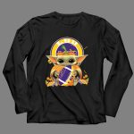 LSU Tigers Halloween Pumpkin Baby Yoda Hug Football 4 Long Sleeves.jpg