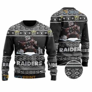 Las Vegas Raiders Baby Yoda Boba Fett The Mandalorian Ugly Sweater 1.jpg