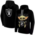 Las Vegas Raiders Baby Yoda Hug Logo AOP Hoodie 1.jpg
