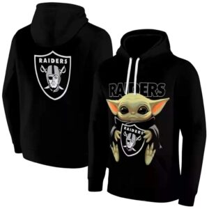 Las Vegas Raiders Baby Yoda Hug Logo AOP Hoodie 1.jpg