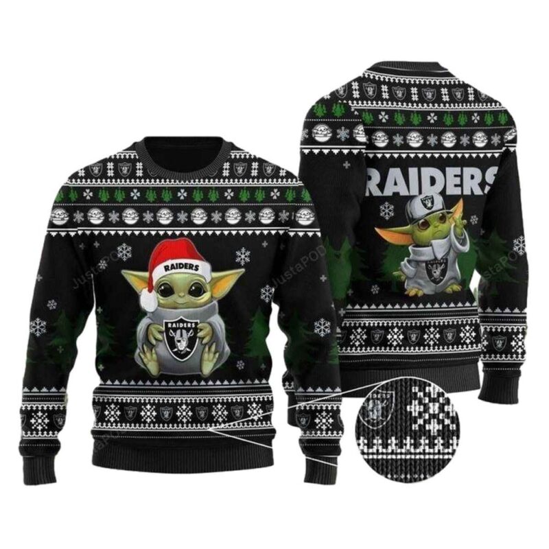 Las Vegas Raiders Baby Yoda Santa Claus Funny Ugly Sweater 1.jpg