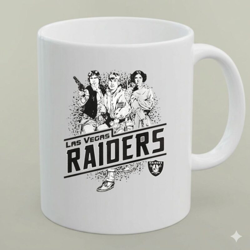 Las Vegas Raiders Princess Leia Han Solo and Luke Skywalker Star Wars 1 mug.jpg