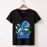Leprechauns-Gnomes-Baby-Yoda-Lions-Football-Detroit-Clover-Hug-5-Womens-V-Neck