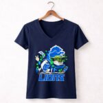 Leprechauns-Gnomes-Baby-Yoda-Lions-Football-Detroit-Clover-Hug-9-Womens-V-Neck