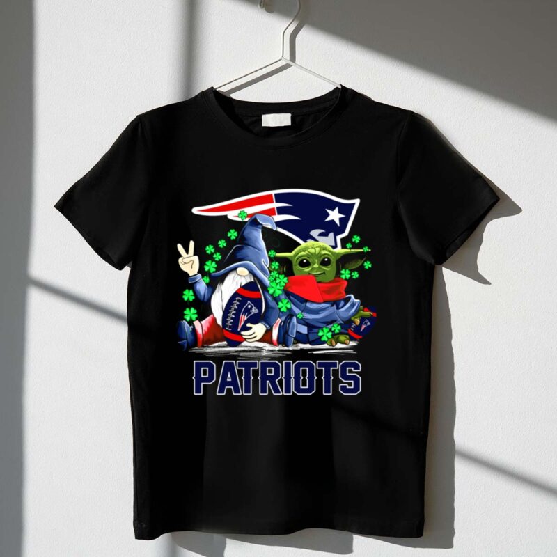 Leprechauns Gnomes Baby Yoda New England Patriots Football Icons 1 T Shirt 1