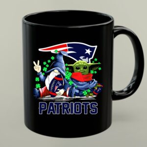 Leprechauns Gnomes Baby Yoda New England Patriots Football Icons Mug 1.jpg