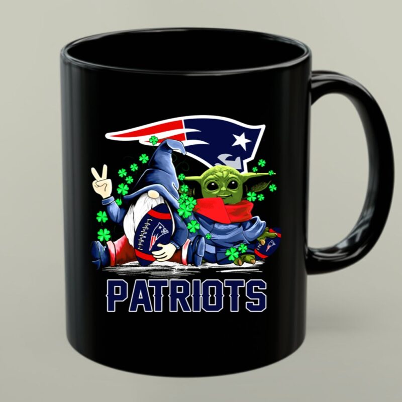 Leprechauns Gnomes Baby Yoda New England Patriots Football Icons Mug 1.jpg