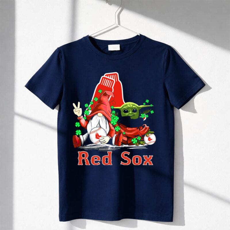 Leprechauns Gnomes Baby Yoda Red Sox Boston Baseball 1 T Shirt