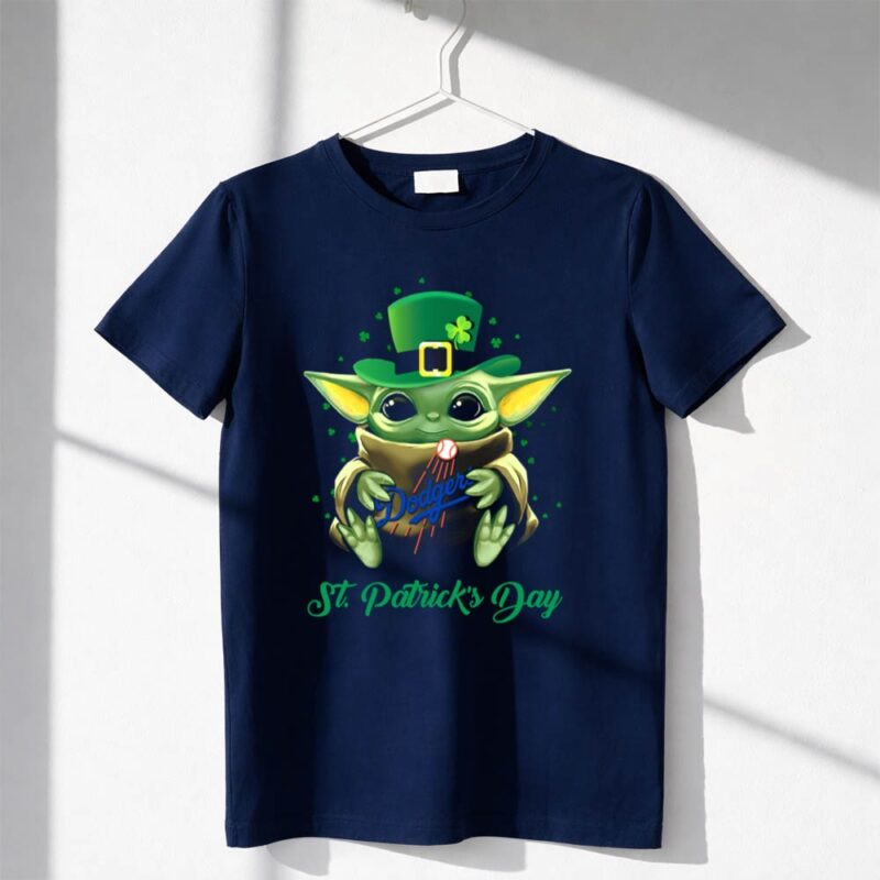Los Angeles Dodgers Baby Yoda St Patricks Day 1 T Shirt