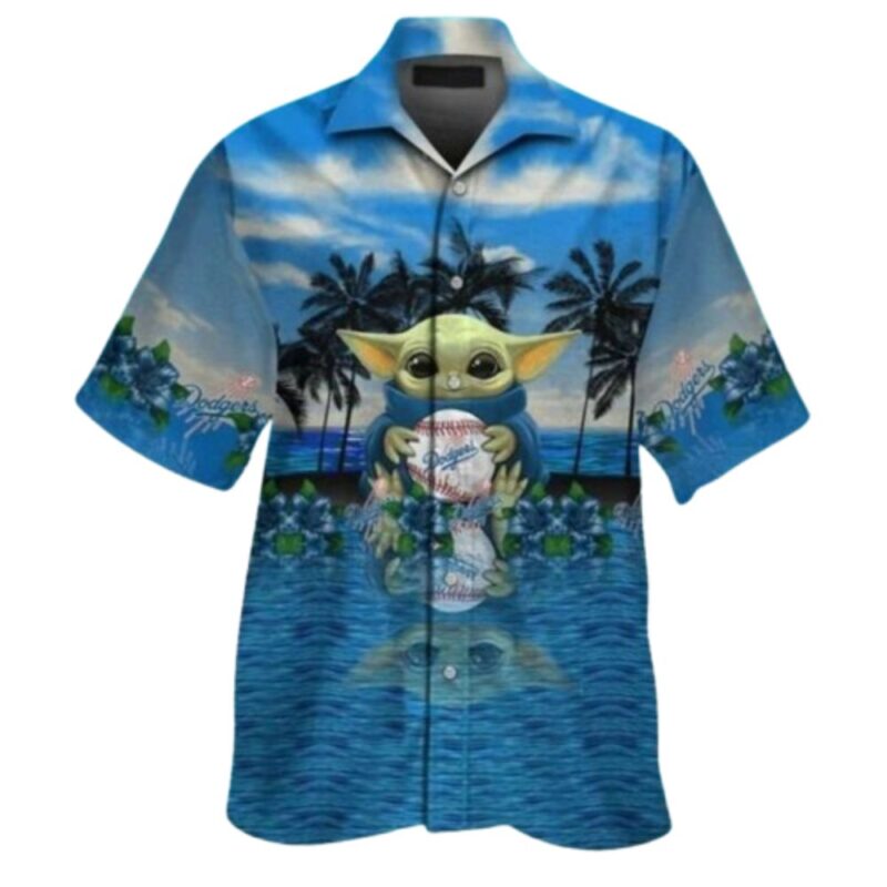 Los Angeles Dodgers Baby Yoda Tropical Hawaiian Shirt 1.jpg