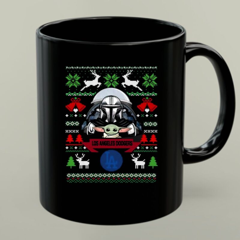 Los Angeles Dodgers Darth Vader Baby Yoda Star Wars Christmas 1 mug 1.jpg