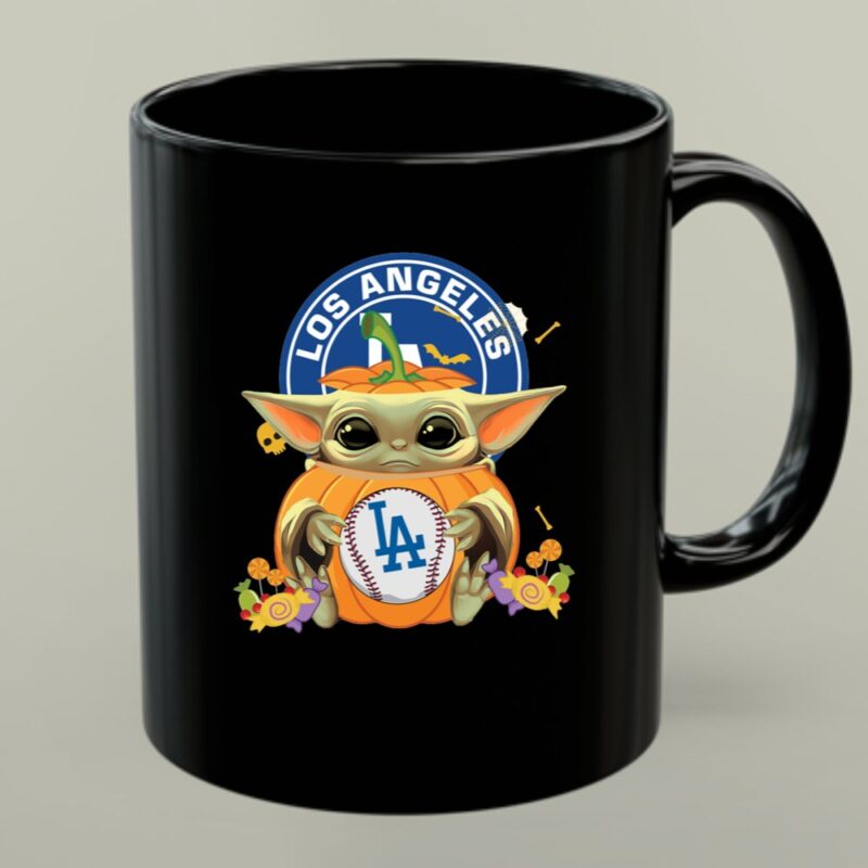 Los Angeles Dodgers Halloween Baby Yoda Hugging Pumpkin 1 mug 1.jpg