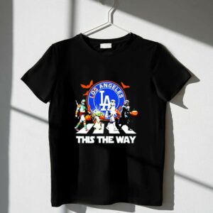 Los Angeles Dodgers Yoda Boba Fett Darth Vader This The Way Halloween 1 T Shirt.jpg