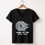 Los Angeles Kings Come To The Kings Side Millennium Falcon 5 Womens V Neck.jpg