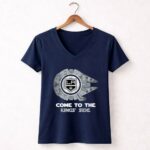 Los Angeles Kings Come To The Kings Side Millennium Falcon 9 Womens V Neck.jpg