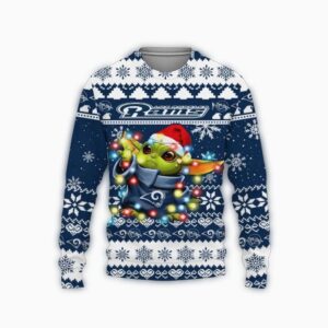 Los Angeles Rams Baby Yoda Star Wars Ugly Christmas Sweater.jpg