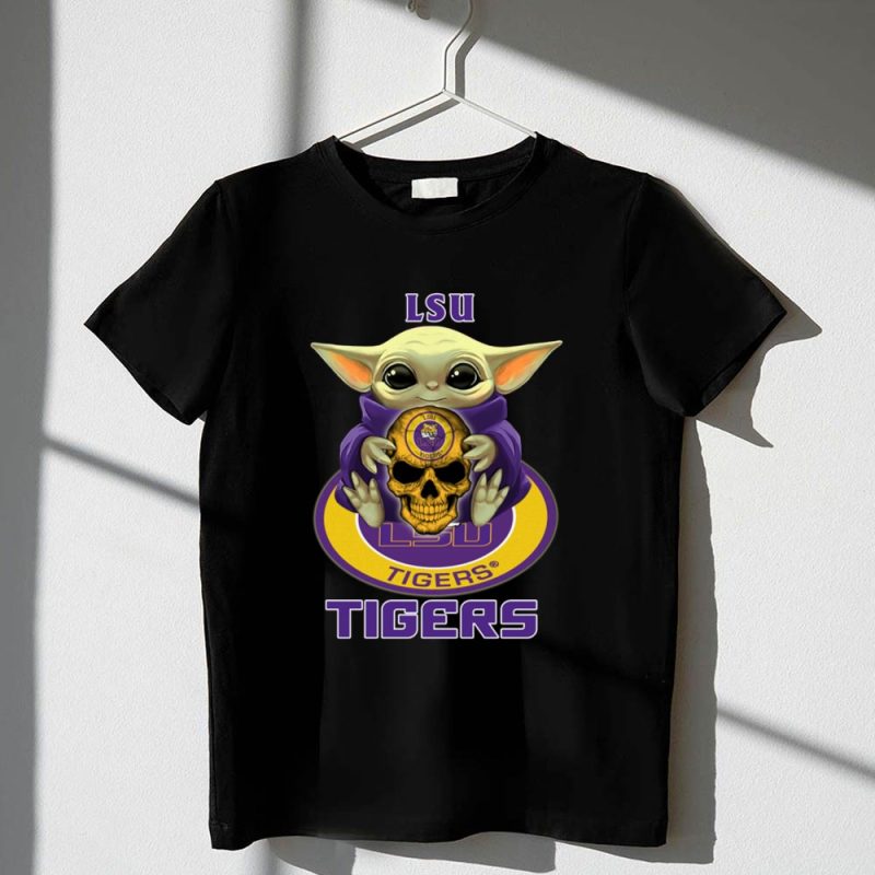 Lsu Tigers Baby Yoda Hug Skull 1 T Shirt.jpg