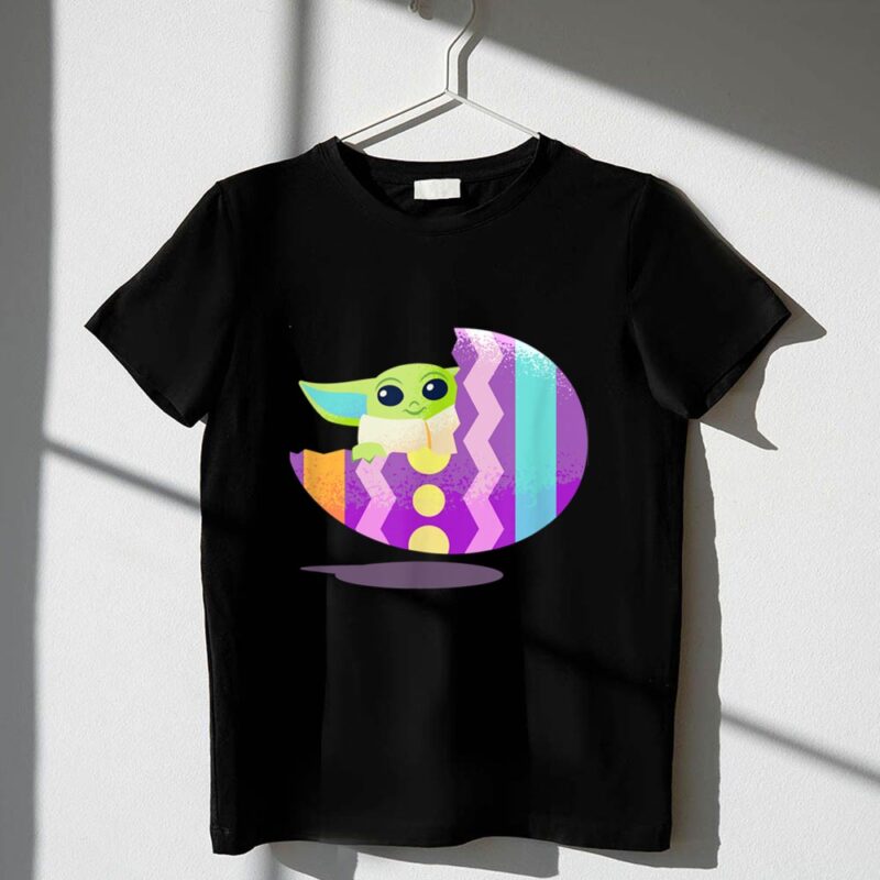 Mandalorian The Child Baby Yoda Pastel Zigzag Easter Egg 1 T Shirt.jpg
