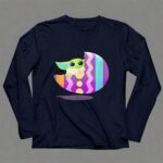 Mandalorian The Child Baby Yoda Pastel Zigzag Easter Egg 9 Long Sleeves.jpg