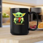 Mashup Baby Yoda Heart Green Bay Packers Wisconsin Badgers 2 mug.jpg