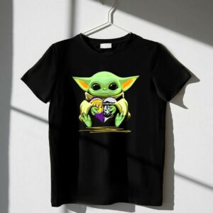 Mashup Baby Yoda Heart Los Angeles Lakers Raiders Shirt