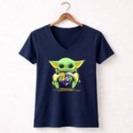 Mashup-Baby-Yoda-Heart-Los-Angeles-Lakers-Raiders-9-Womens-V-Neck