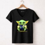 Mashup-Baby-Yoda-Holding-Eagles-Lions-Heart-5-Womens-V-Neck