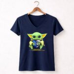 Mashup-Baby-Yoda-Holding-Heart-With-Raiders-Dodgers-Logos-9-Womens-V-Neck