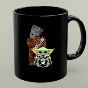 Mashup Groot Baby Yoda HD Oakland Raiders Collaboration 1 mug.jpg