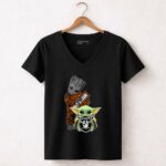 Mashup-Groot-Baby-Yoda-HD-Oakland-Raiders-Collaboration-5-Womens-V-Neck