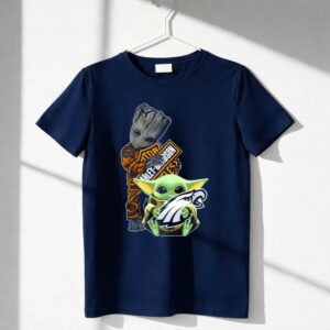 Mashup Groot Hd Sign Baby Yoda Eagles Shirt