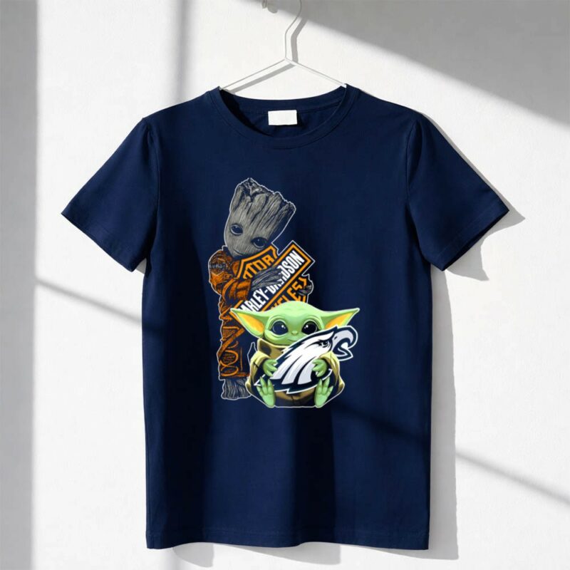 Mashup Groot HD Sign Baby Yoda Eagles 1 T Shirt