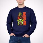 Mashup Groot and Baby Yoda Holding Football Cleveland Browns 3 Sweatshirt.jpg