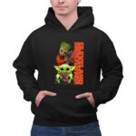 Mashup Groot and Baby Yoda Holding Football Cleveland Browns 7 Hoodie.jpg