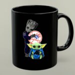 Mashup New York Yankees Groot And Panthers Baby Yoda 1 mug.jpg