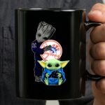 Mashup New York Yankees Groot And Panthers Baby Yoda 3 mug.jpg