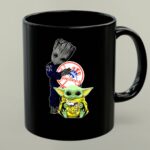 Mashup New York Yankees Groot Baby Yoda Collaboration 1 mug.jpg