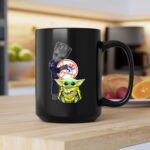 Mashup New York Yankees Groot Baby Yoda Collaboration 2 mug.jpg