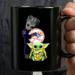 Mashup New York Yankees Groot Baby Yoda Collaboration 3 mug.jpg