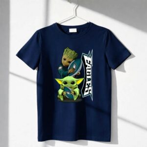 Mashup  Philadelphia Eagles Groot Baby Yoda Football Shirt