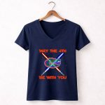 May The 4th Be With You Florida Gators Lightsaber 9 Womens V Neck.jpg